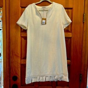 NWOT Beige fringe Boden linen dress! 💐